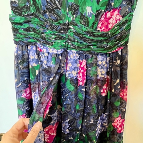 Anna Sui x Anthropologie Blurred Hydrangea Silk Dress - Size 8​- Worn once! - Picture 10 of 13
